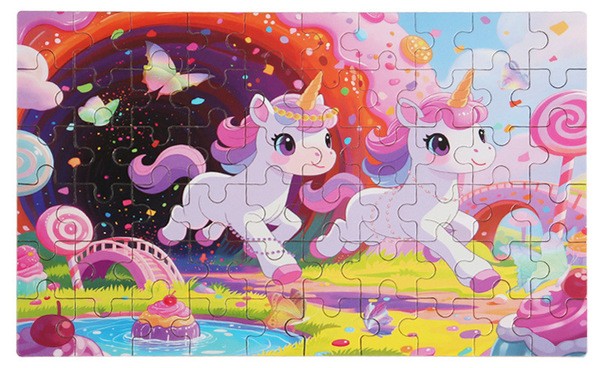 60-Piece Iron Box Cartoon Wooden Puzzle - Image 2