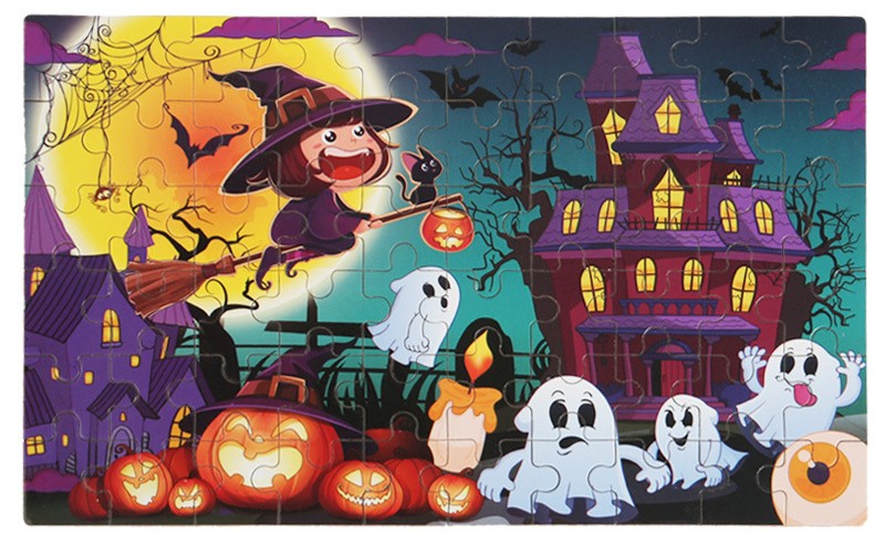 60-Piece Iron Box Cartoon Wooden Puzzle - Image 7